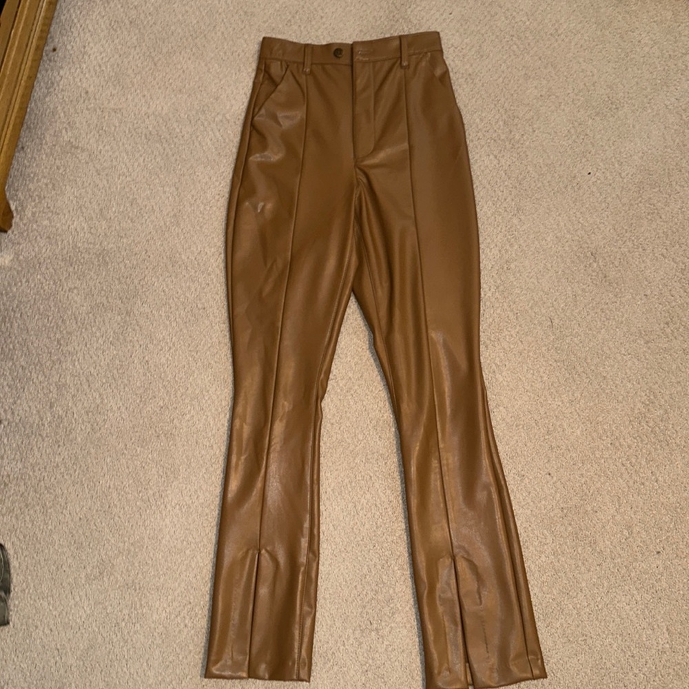 Abercrombie skinny curve love ultra high rise faux leather pants